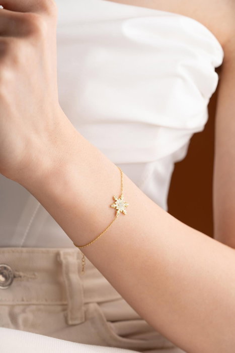 Heliophilia Silver Pulsera de Plata 925 con Baño de Oro y Circón Heliophilia Silver Pulsera de Plata 925 con Baño de Oro y Circón